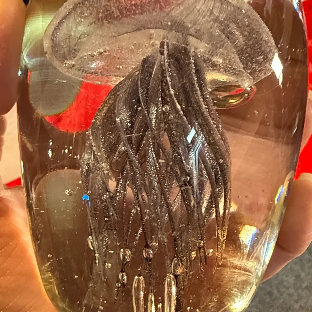 Glass Jellyfish Aquarium Decor
